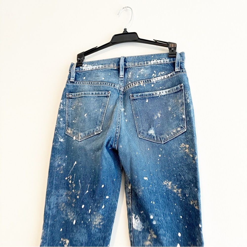 Frame | Le Sylvie Kick Boot Splattered Denim Jean… - image 2